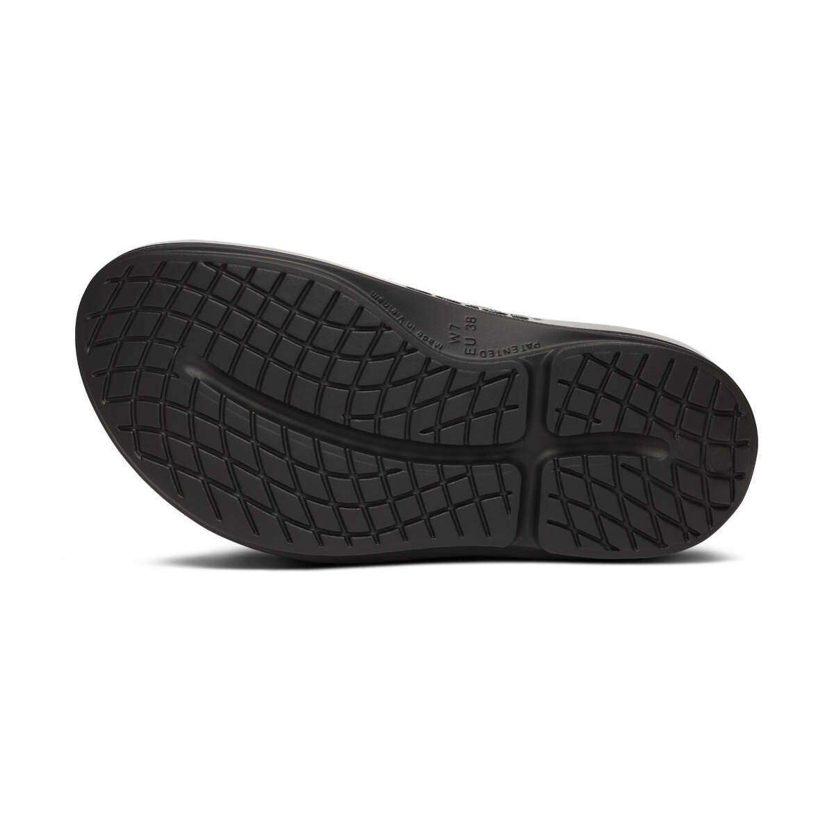 Women's Oomega Ooahh Stacked Sandal - Black Sparkle - Image 7
