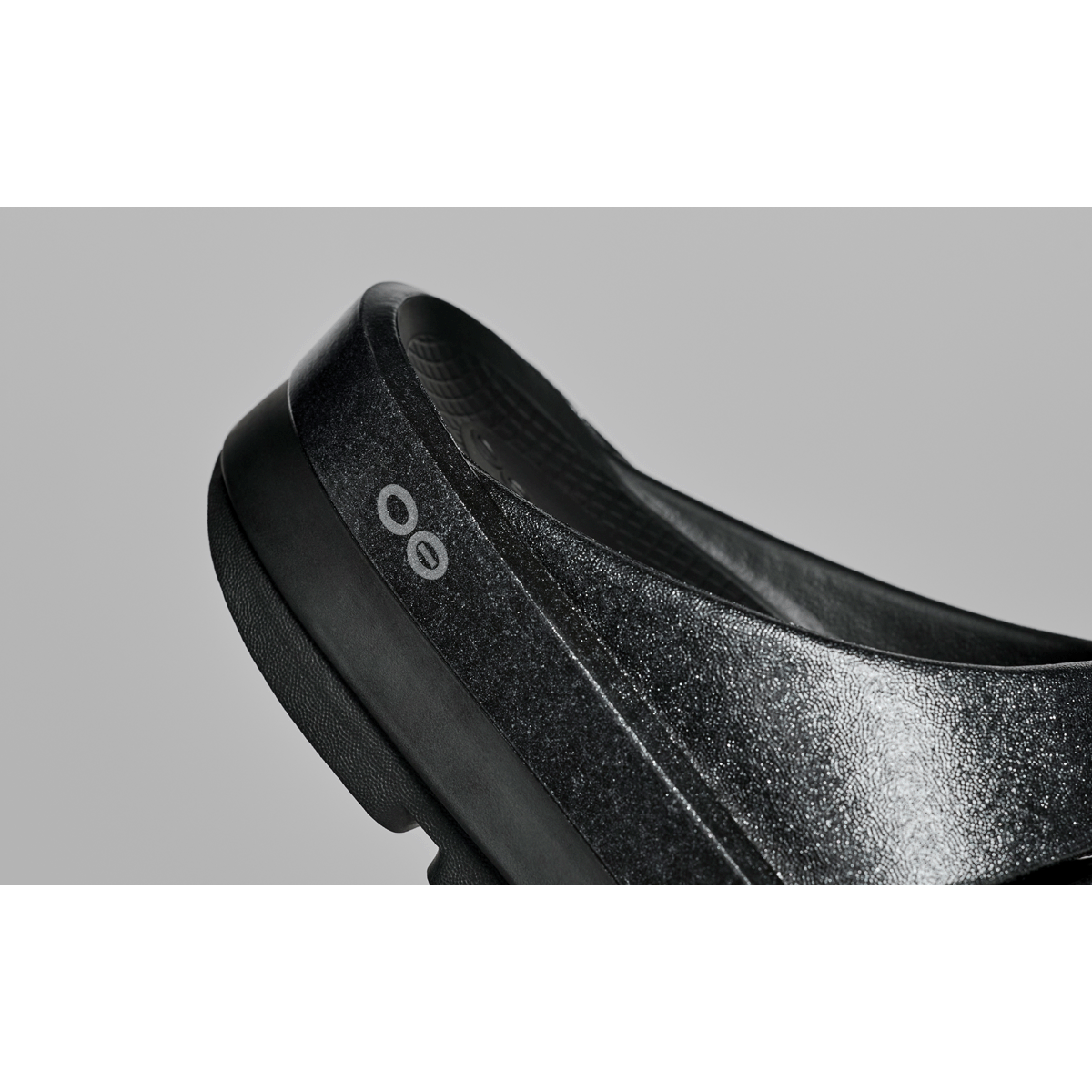 Women's Oomega Ooahh Stacked Sandal - Black Sparkle - Image 10