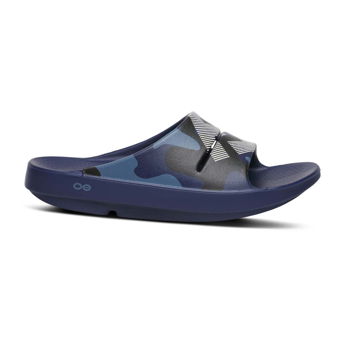 Fj X Oofos Men's Ooahh Sport Slide Sandal - Navy Camo - Image 2