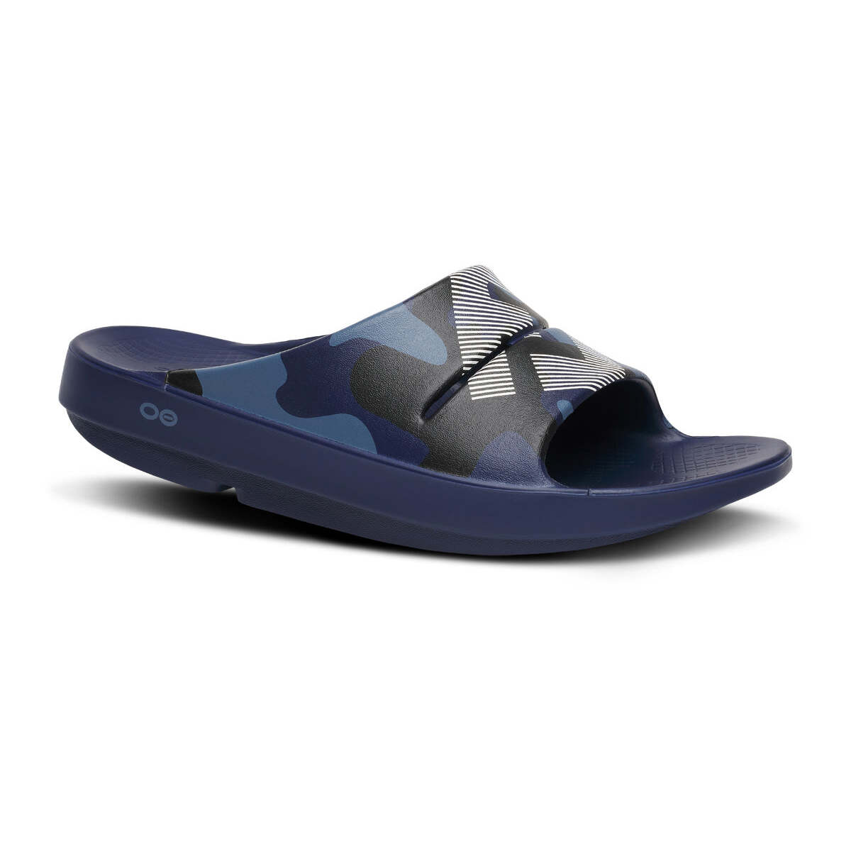 Fj X Oofos Men's Ooahh Sport Slide Sandal - Navy Camo