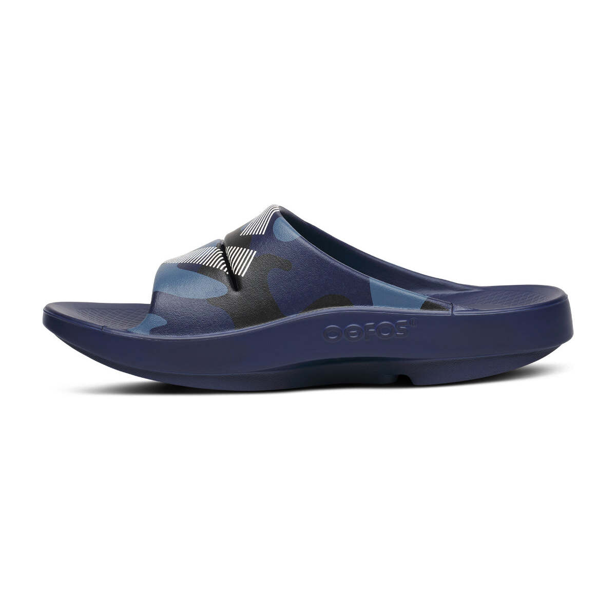 Fj X Oofos Men's Ooahh Sport Slide Sandal - Navy Camo - Image 4