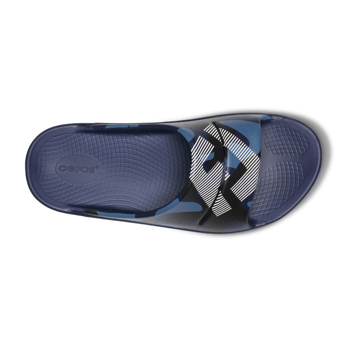 Fj X Oofos Men's Ooahh Sport Slide Sandal - Navy Camo - Image 6
