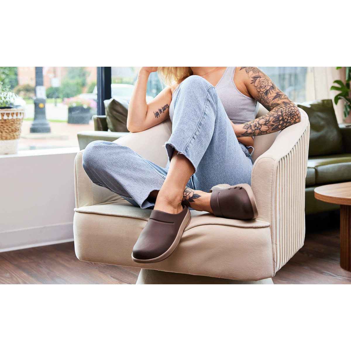 Women's Oocloog Stacked Clog - Portobello - Image 8